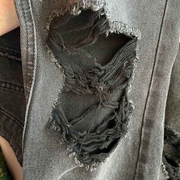 Flying Monkey Distressed High Rise Ankle Straight Jeans Size 24 - Picture 7 of 8